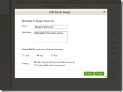 Create GoGrid Cloud Server Image