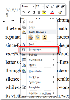 Paragraph formatting on Windows