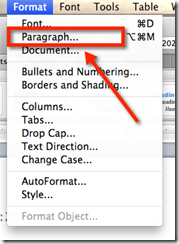 Format paragraph on Mac