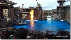 Waterworld water stage flames