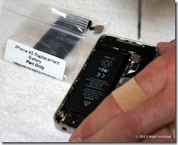 Open iPhone 4S & replacement battery