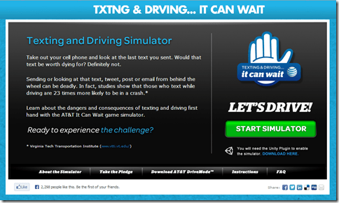 AT&T Texting & Driving simulator