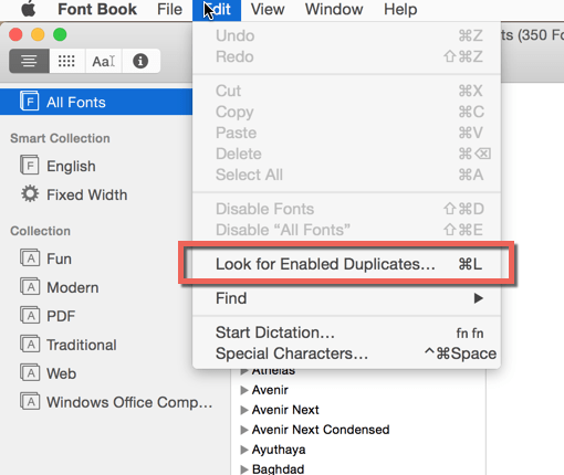 Fix Mac Office 2011 Crashing in Yosemite - Duplicate Fonts