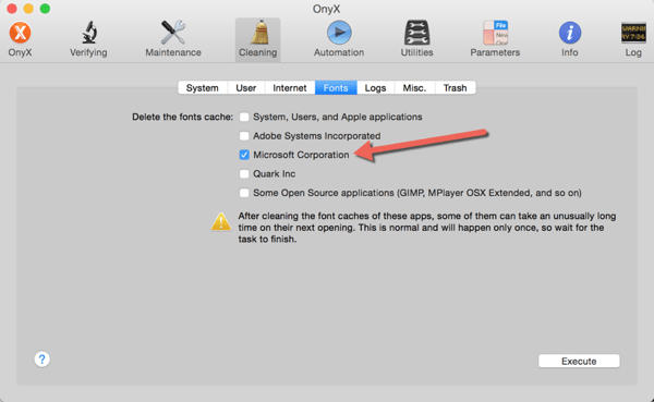Fix Mac Office 2011 Crashing in Yosemite - Clear Microsoft Font Cache