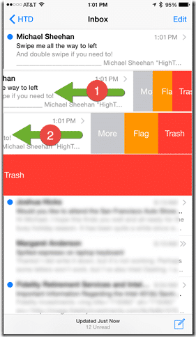 Tips for iPhone 6 and 6 Plus - double swipe