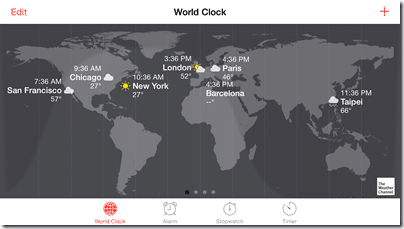 Tips for iPhone 6 and 6 Plus - world clock