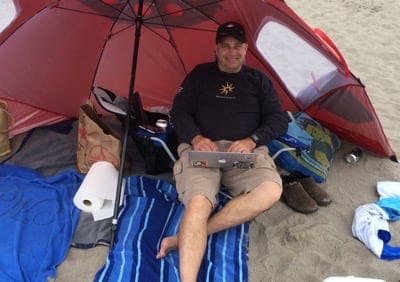 AT&T Unite Pro - working on the beach