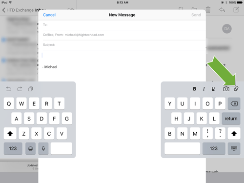 HTD Tip: How To Add Attachments in iOS 9 Email - enable attachments on iPad