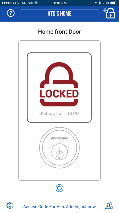 HTD Schlage Sense - iOS lock
