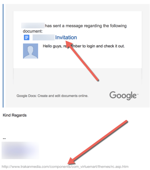 HTD Google Docs Phishing Scam - link
