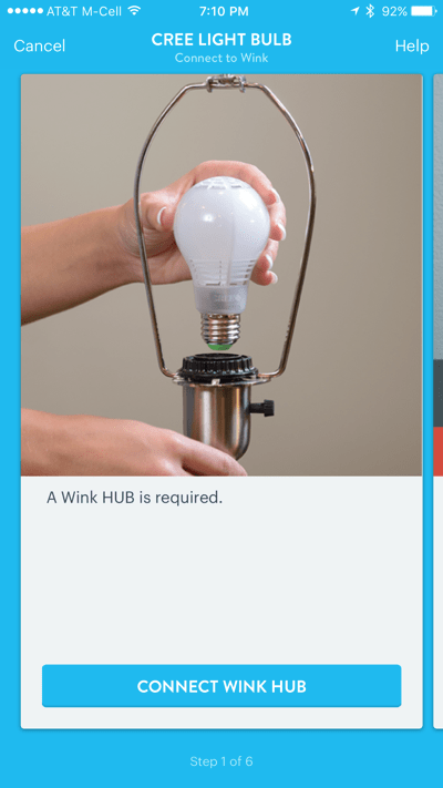 HTD Wink & Cree Connected LED Light Bulb - iOS install Cree light