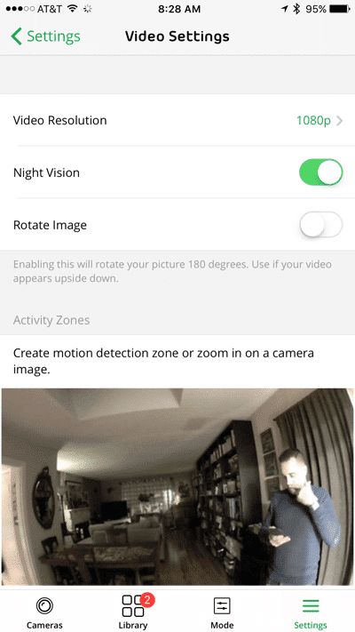 HTD NETGEAR Arlo Q - video settings