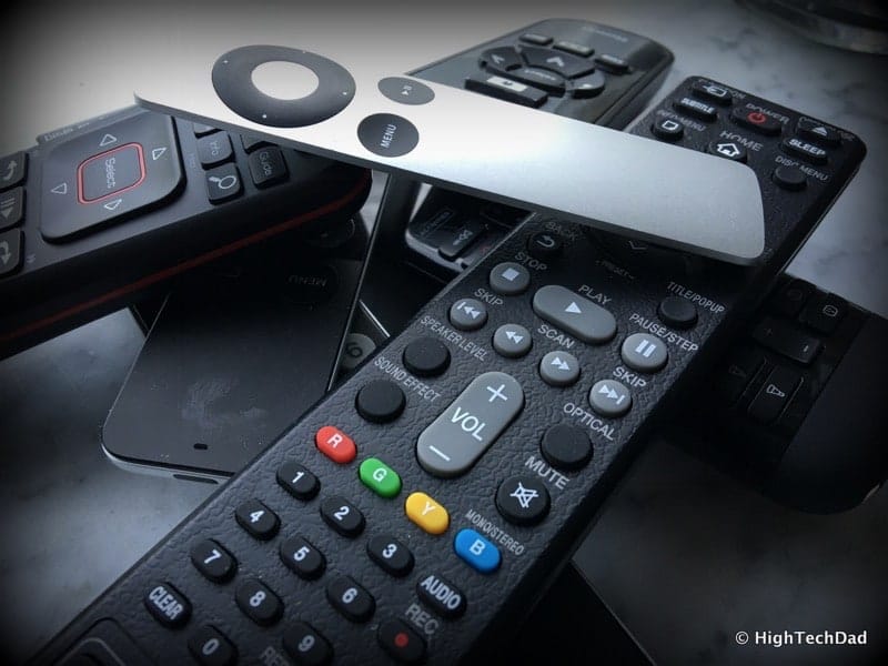 HTD remote - pile of remote controls