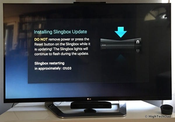 HTD Slingbox 500 setup - update running