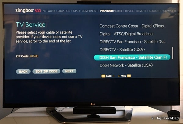 HTD Slingbox 500 setup - TV service