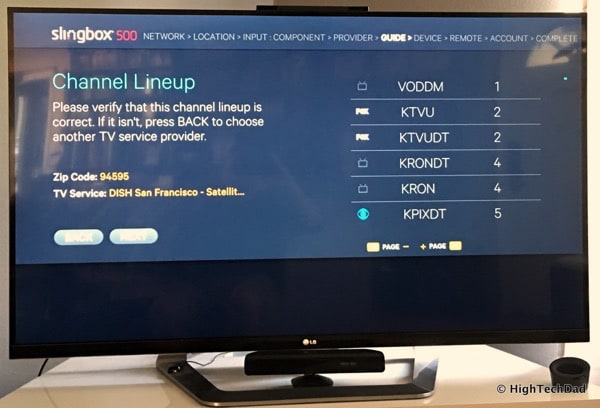HTD Slingbox 500 setup - channel lineup