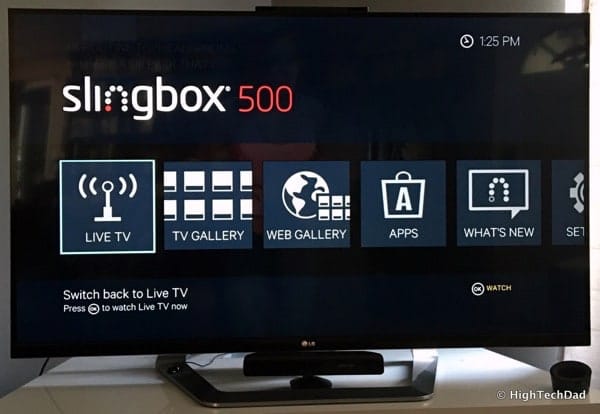 HTD Slingbox 500 - Slingbox home screen