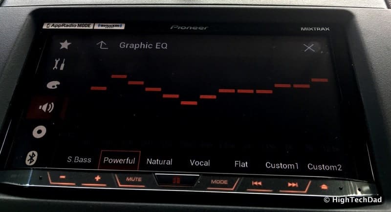 Pioneer AVH-4100NEX Review - graphic equalizer
