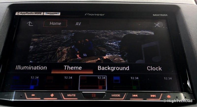 Pioneer AVH-4100NEX Review - theme settings