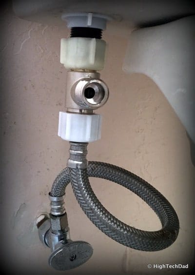 Clean Sense DIB-1500R Bidet Review - t-valve to water supply