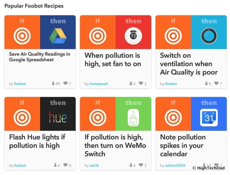 HTD Foobot Review - IFTTT recipes
