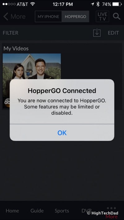 DISH HopperGO Review - connected to HopperGO