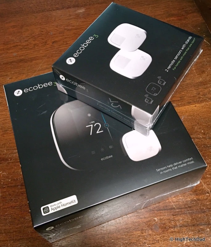 HighTechDad ecobee3 review - boxes