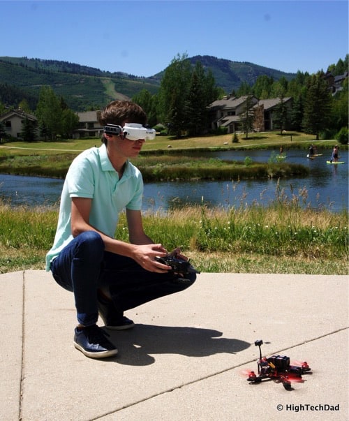 HighTechDad Teal Drones - George Matus flying a custom drone via FPV