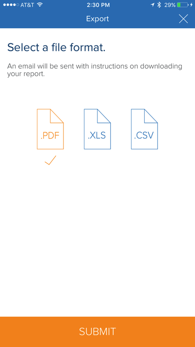 Know Your Stuff - report export iOS