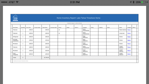 Know Your Stuff - export sample