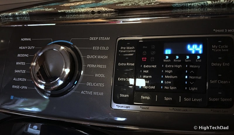 2016 Samsung Clothes Washer (Model WF50K7500AV) Review - front panel