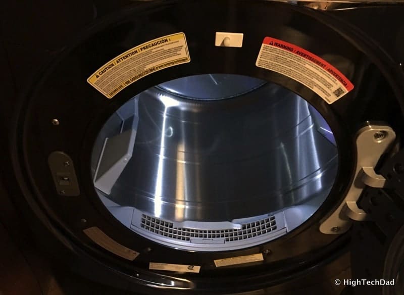 2016 Samsung Clothes Dryer (Model: DV50K7500GV) Review - lit stainless steel drum