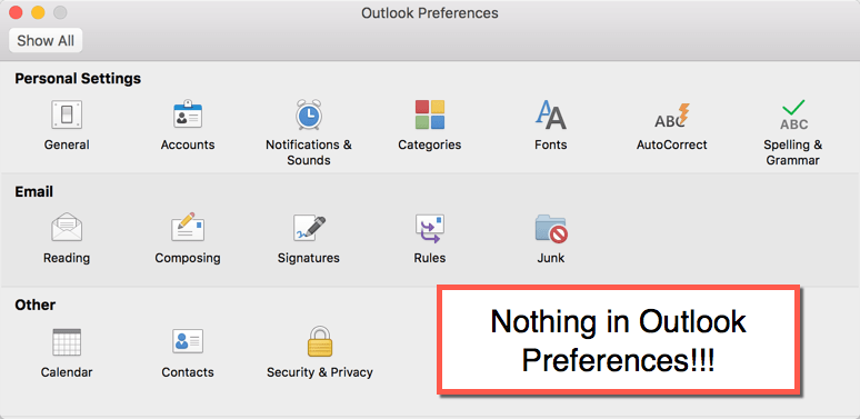 How to set the default email client in MacOS Sierra &amp; El Capitan - Outlook preferences