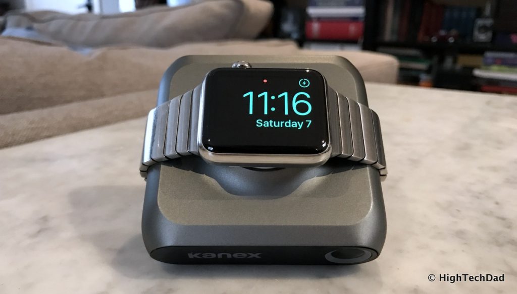 HighTechDad - Kanex GoPower Watch - charging propped