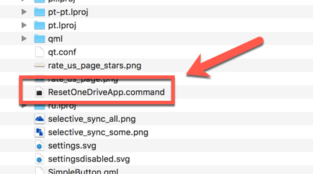 Reset OneDrive - App Command