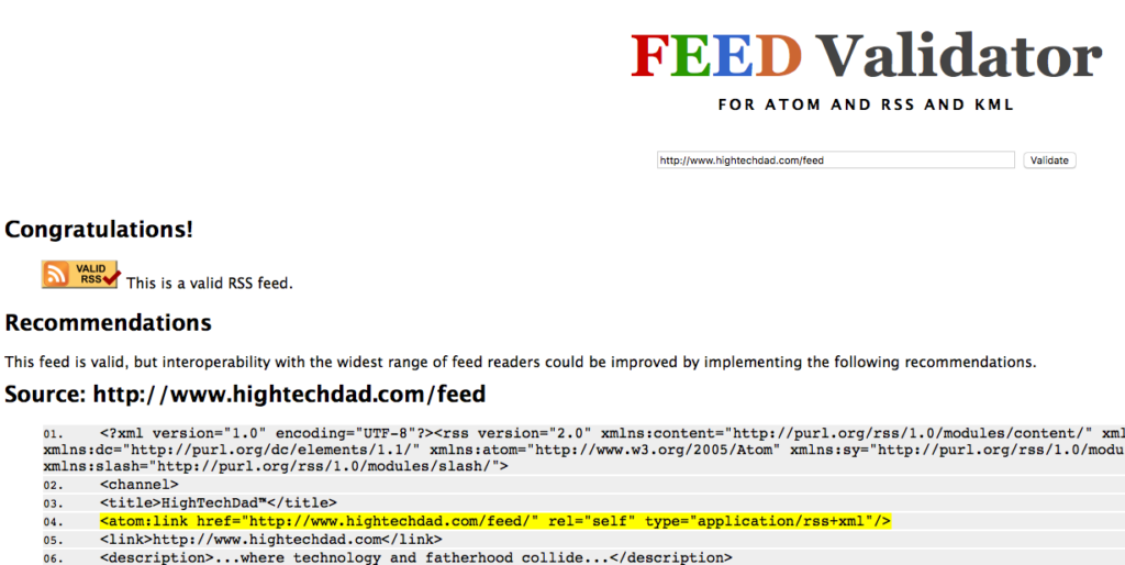 RSS Feed Valid