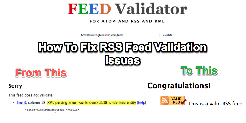 How to Fix RSS Feed Validation Issues
