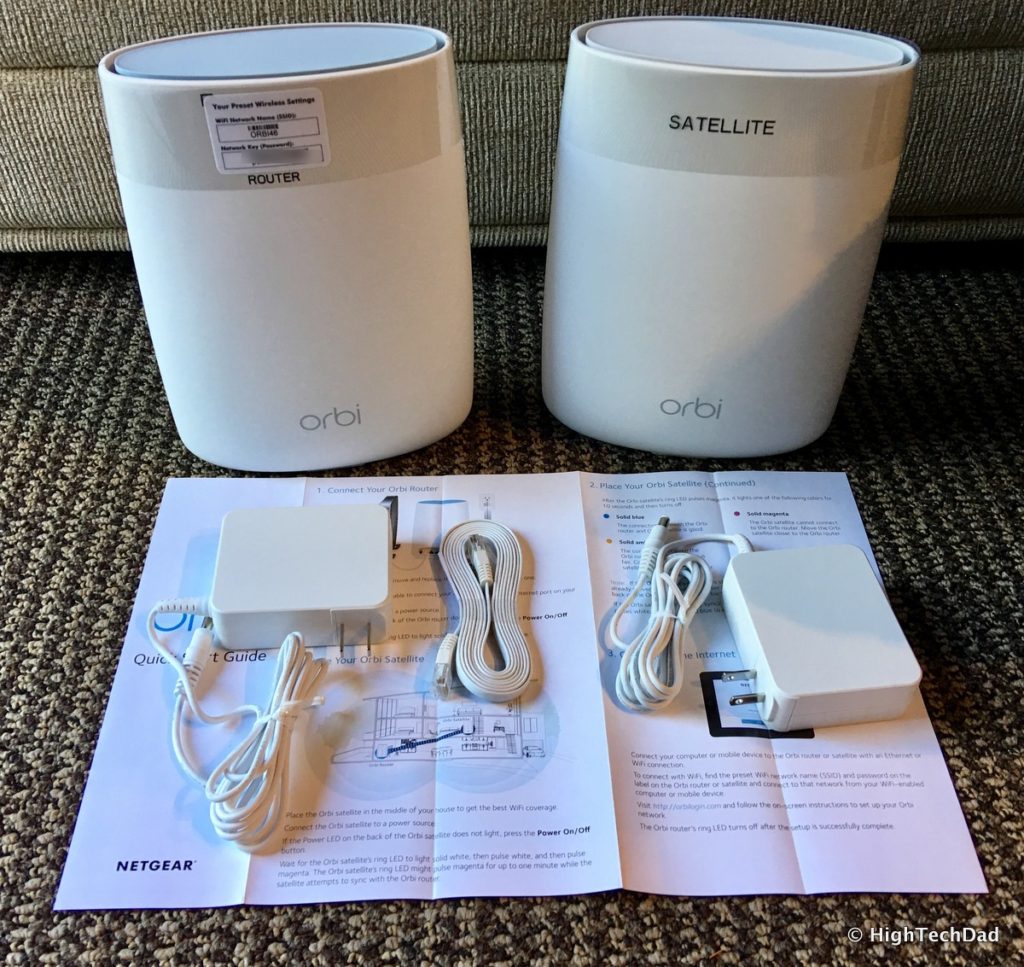 NETGEAR Orbi Mesh WiFi Router - what's in the box