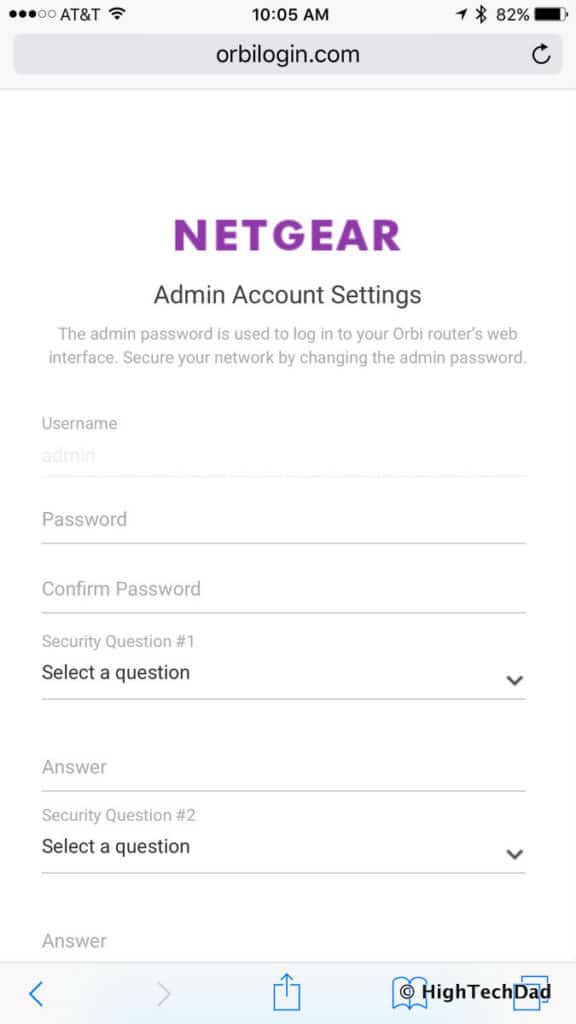 NETGEAR Orbi Mesh WiFi Router - admin