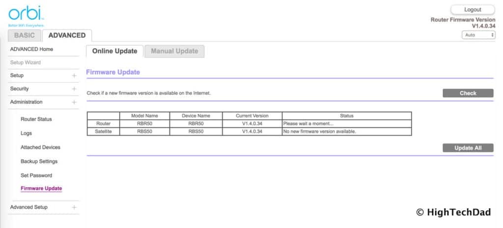 NETGEAR Orbi Mesh WiFi Router - firmware