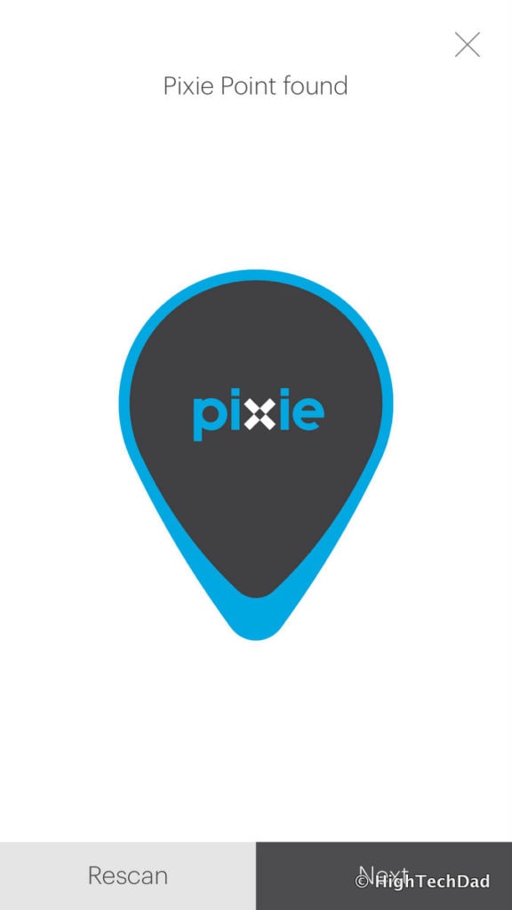 Pixie Bluetooth location system - Pixie Point found