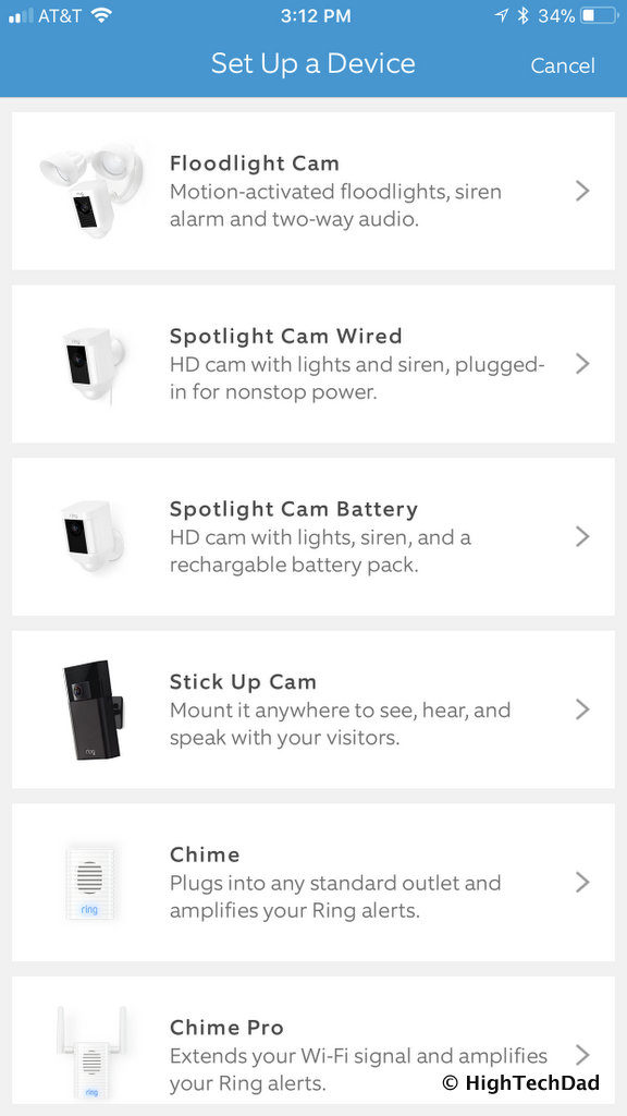 Ring Floodlight Cam - choose device