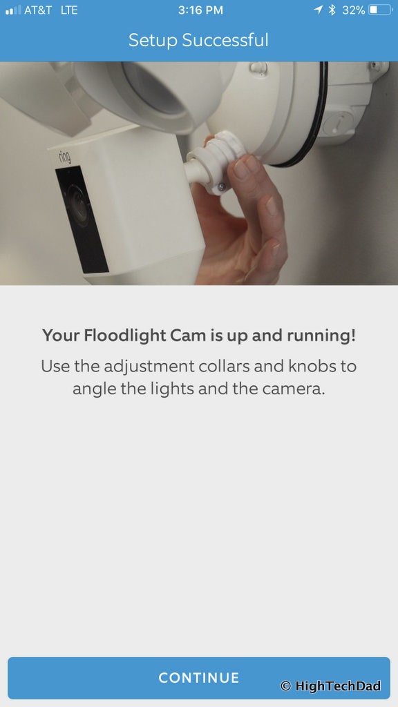 Ring Floodlight Cam - position