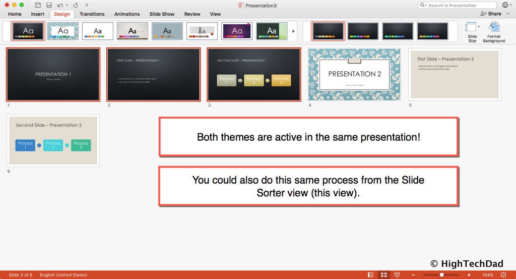 HTD PowerPoint Design - slide master view