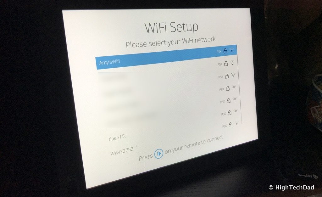 Nixplay Seed Digital Frame Review - choose WiFi