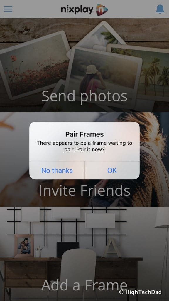 Nixplay Seed Digital Frame Review - iOS pairing