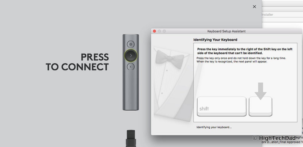 HTD Logitech Spotlight Cordless Presenter - connecting