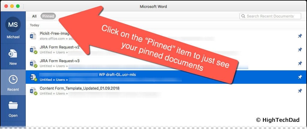 HTD How To Create "Work" Menu in Office 2016/Office 365 - pinned tab