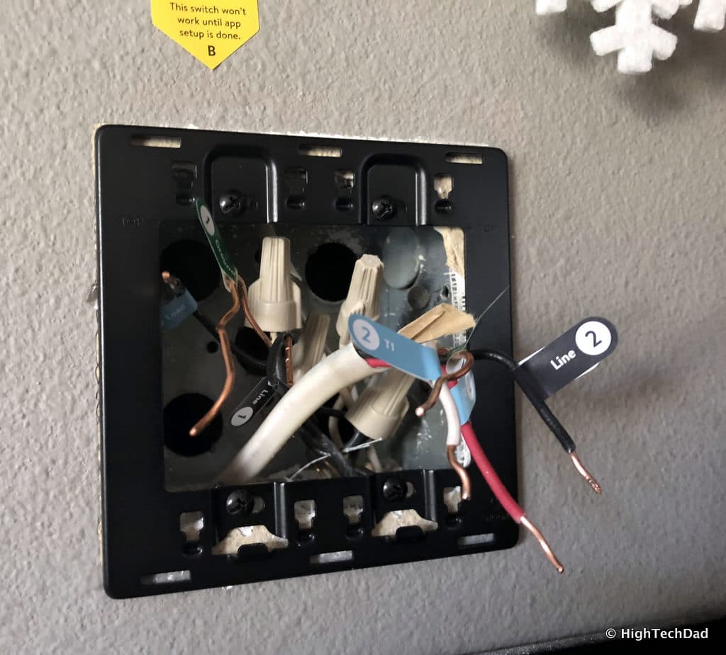 Noon Home Intelligent Switches - labels above