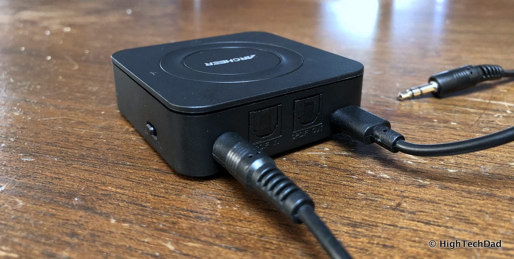ARCHEER Bluetooth Transmitter & Receiver review - Aux connection